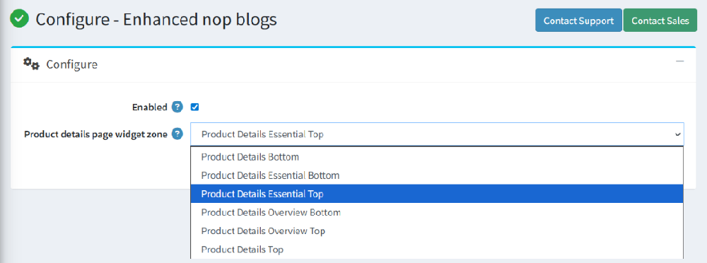 advanced blog management configure page widget-zones